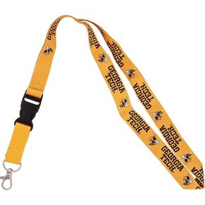 Desert Cactus Georgia Tech Lanyard Yellowjackets Georgia Institute of Technology Car Keys ID Badge Holder Keychain Detachable Breakaway Snap Buckle (Yellow)