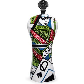 Barudan Golf Poker Queen Golf Hybrid Headcover 3 Wood Fairway Head Cover Driver Headcover Head Cover fits for All Brand Golf Headcovers for Driver, Fairway Woods, Hybrids