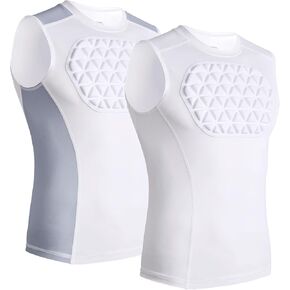 Youth Baseball Chest Protector Padded Compression Shirt Support Softball Football Heart Sternum Guard