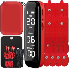 Tens Unit Muscle Stimulator, Rechargeable Electric Pulse Massager TENS Machine with 12 Electrode Pads for Back, Shoulder, Neck and Sciatica Pain Relief