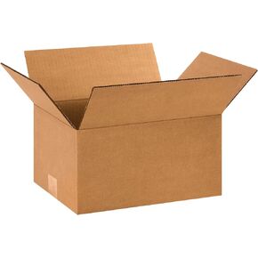 Partners Brand P1296 Corrugated Boxes, 12"L x 9"W x 6"H, Kraft (Pack of 25)