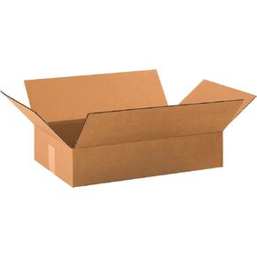 PARTNERS BRAND 19 x 12 x 4 Corrugated Cardboard Boxes, Flat 19"L x 12"W x 4"H, Pack of 25 | Shipping, Packaging, Moving, Storage Box for Home or Business, Strong Wholesale Bulk Boxes