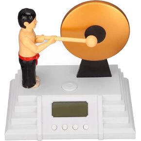 Small Digital Alarm Clock with Gong Stick,Creative Alarm Clock Good Gift,Supports Screen Backlight,Suitable for People with Heavy Sleeper, Mild Hearing Loss,Even Deafness