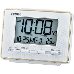 SEIKO Easton Digital Everything Alarm Clock, White