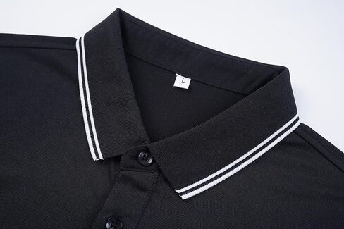Men's Casual Polo Shirts Short Sleeve Knit Slim Fit Solid Color Shirt Top in Saudi Arabia