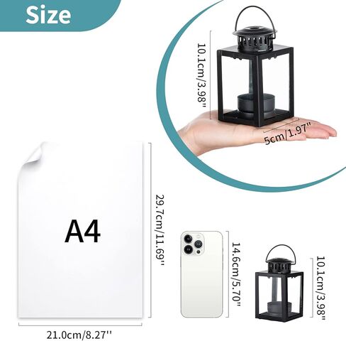 فوانيس Nuptio لشموع فوانيس الحديقة، فوانيس صغيرة معلقة على الطراز العتيق لشموع الشموع الصغيرة، حاملات مصابيح الشاي السوداء للمناسبات الداخلية والخارجية وحفلات أعياد الميلاد (5 قطع + قطعة واحدة) in Kuwait