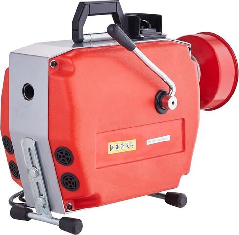 VEVOR 120FT x 7/8 Inch Drain Cleaner Machine, 420W Electric Sewer Snake Auger Manual Feed - with 6 Cutters, 2 Steel Cables (120' x 7/8" and 18' x 3/8") & CW/CCW Control for 1.9" to 6" Pipes in Saudi Arabia