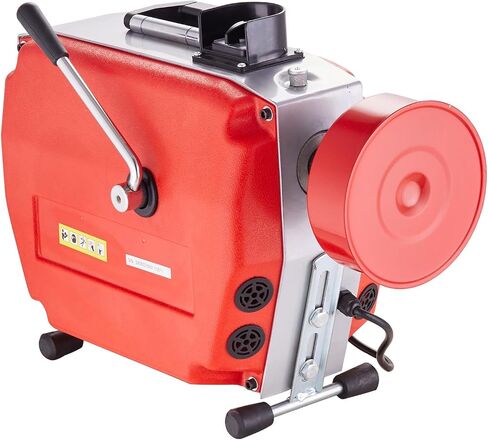 VEVOR 120FT x 7/8 Inch Drain Cleaner Machine, 420W Electric Sewer Snake Auger Manual Feed - with 6 Cutters, 2 Steel Cables (120' x 7/8" and 18' x 3/8") & CW/CCW Control for 1.9" to 6" Pipes in Saudi Arabia