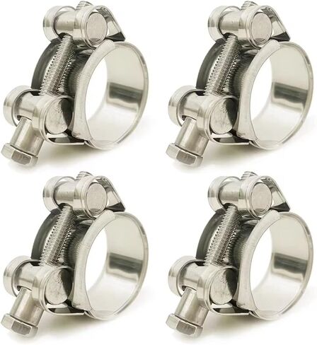 29-31mm T-Bolt Hose Clamps, Adjust Tube Clamps 304 Stainless Steel Heavy Duty Pipe Tube Clamps (4 Pcs) in Kuwait