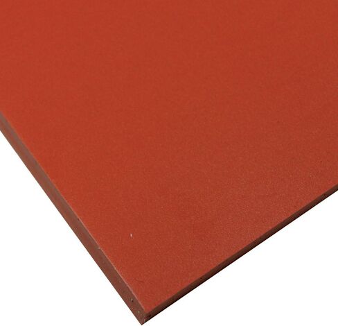 Small Parts 36-005R-2mm-006-006 Silicone Sheet, 50A Durometer, Smooth Finish, No Backing, 2 mm Thickness, 6" Width, 6" Length, Red in Saudi Arabia