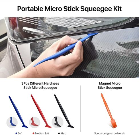 أدوات تغليف الفينيل ومجموعة تظليل النوافذ من REEVAA®، أدوات احترافية مكونة من 32 قطعة، طقم ممسحة تظليل الزجاج الأمامي والسيارة، طقم ممسحة مغناطيسية صغيرة، طقم ممسحة الزوايا، طقم تلوين لتثبيت الأفلام in Kuwait