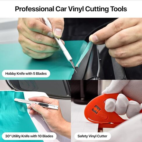 أدوات تغليف الفينيل ومجموعة تظليل النوافذ من REEVAA®، أدوات احترافية مكونة من 32 قطعة، طقم ممسحة تظليل الزجاج الأمامي والسيارة، طقم ممسحة مغناطيسية صغيرة، طقم ممسحة الزوايا، طقم تلوين لتثبيت الأفلام in Kuwait