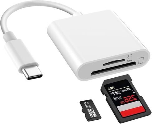 USB C SD Memory Card Reader, Type C Camera Adapter Trail Viewer for iPhone15/ iPad MacBook/Air/Pro iMac/Samsung Galaxy Android in Saudi Arabia