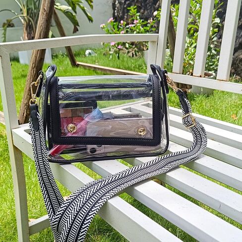 LOXOMU Clear Purses for Women Stadium - Waterproof Clear Crossbody Bag Stadium Approved Clear Purse for Travel, Concerts in Saudi Arabia