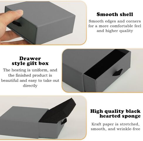 Nsmykhg Jewelry Gift Box Velvet-Lined,12 Pack Compact Drawer Style for Earrings & Rings, Necklace & Bracelet Organizer, 3.93x3.93x1.65 Inches, Stackable Elegant Jewelry Display & Storage Box (Orange) in Kuwait