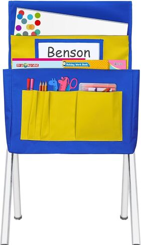 Godery Chairback Buddy Pocket Chart,Storage Canvas Seatback Stuff Storage Pocket - Home, Classroom, Group Team Organizers for Child (Red) in Saudi Arabia