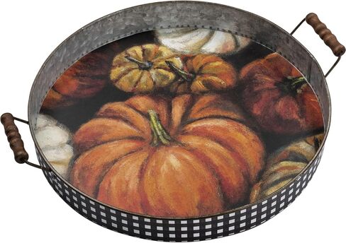 Primitives by Kathy Decorative Fall Themed Metal Tray in Saudi Arabia