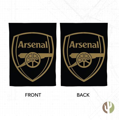 شعار Desert Cactus Arsenal FC ذو وجهين 3 طبقات لكرة القدم، لافتات علم المدفعية 100% بوليستر أعلام داخلية وخارجية (علم المنزل B) in Saudi Arabia