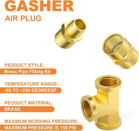 GASHER 12PCS Brass Hex Bushing Fitting Kit Hex Bushing 1/4" - 1/8", 3/8" - 1/8", 3/8" - 1/4", 1/2" - 1/4", 1/2" - 3/8", 3/4" - 1/2" in Kuwait