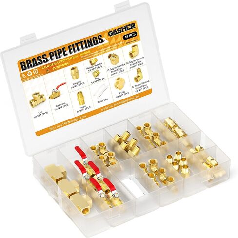 GASHER 12PCS Brass Hex Bushing Fitting Kit Hex Bushing 1/4" - 1/8", 3/8" - 1/8", 3/8" - 1/4", 1/2" - 1/4", 1/2" - 3/8", 3/4" - 1/2" in Kuwait