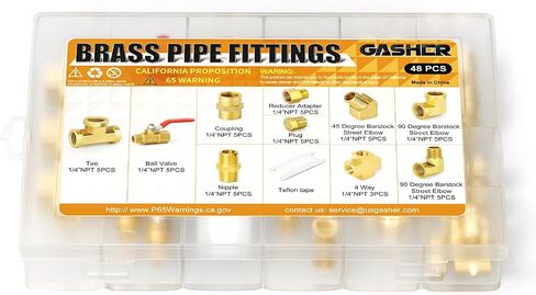 GASHER 12PCS Brass Hex Bushing Fitting Kit Hex Bushing 1/4" - 1/8", 3/8" - 1/8", 3/8" - 1/4", 1/2" - 1/4", 1/2" - 3/8", 3/4" - 1/2" in Kuwait