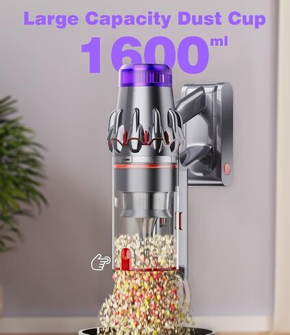 مكنسة كهربائية لاسلكية بقدرة 600 وات وقوة 55 كيلو باسكال للمنزل، مكنسة كهربائية ذات عصا قوية بحد أقصى 60 دقيقة. مكنسة كهربائية مضادة للتشابك بشاشة ملونة OLED سعة 1.6 لتر للأرضيات الصلبة والسجاد وشعر الحيوانات الأليفة DQ01-B in Saudi Arabia