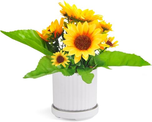 Sunflowers Artificial Flowers,Artificial Sunflowers in Pot,Fake Flowers for Home Décor Indoor or Outdoor(8.66" Tall) in Saudi Arabia