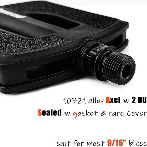 دواسات الدراجة مع أشرطة عاكسة، دواسات دراجة مسطحة من النايلون غير قابلة للانزلاق مع سطح مصقول، دواسات مركبة بدون مشبك لاستبدال دواسات الدراجة على الطرق الجبلية مقاس 9/16 بوصة في المدينة in Kuwait