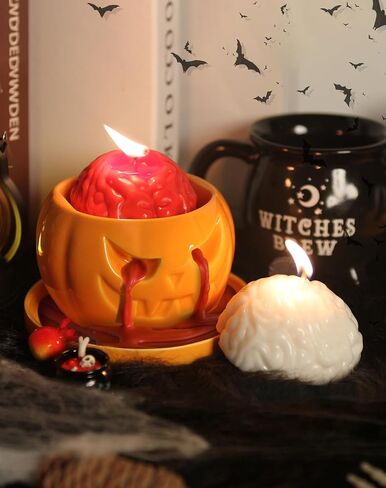 Halloween Candles, Gothic Candles - Pumpkin Candles - Gothic Design Bleeding Candles, Vintage Farmhouse Decorations for Home Interior Room Tables, Spooky Gifts in Saudi Arabia