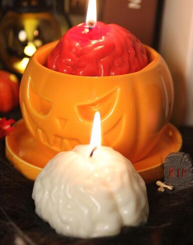 Halloween Candles, Gothic Candles - Pumpkin Candles - Gothic Design Bleeding Candles, Vintage Farmhouse Decorations for Home Interior Room Tables, Spooky Gifts in Saudi Arabia