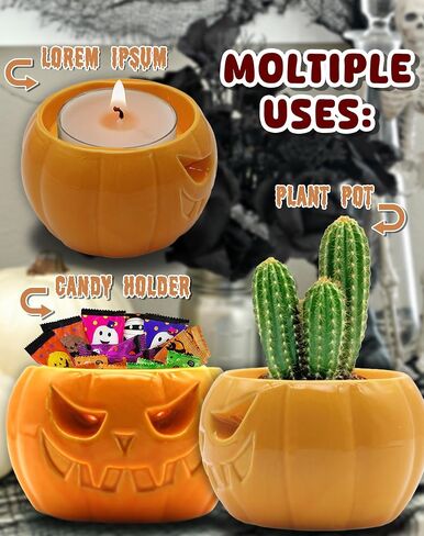 Halloween Candles, Gothic Candles - Pumpkin Candles - Gothic Design Bleeding Candles, Vintage Farmhouse Decorations for Home Interior Room Tables, Spooky Gifts in Saudi Arabia
