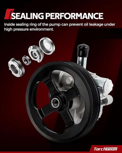 Torchbeam Power Steering Pump Compatible with 4Runner 1996-2002 V6 3.4L, Tacoma 1995-2004 V6 3.4L, Car Power Steering Replacement Parts for OEM 21-5229, Power Assist Pump with Reservoir in Saudi Arabia