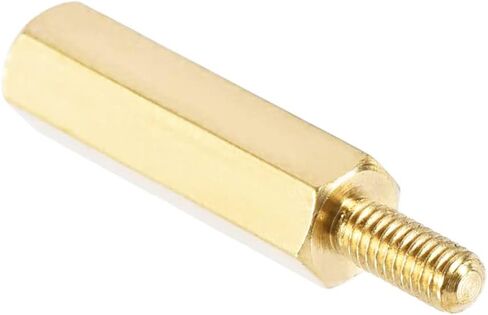 Male to Female Thread Spacer Screws Brass Hex Standoff M2 x 15mm + 4mm PCB Pillar for Drone Quadcopter, Computer & Circuit Board, Pack of 20, Gold in Kuwait