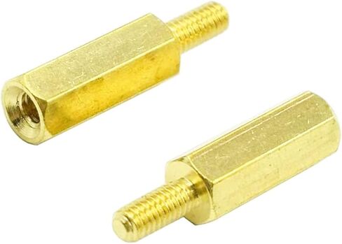 Male to Female Thread Spacer Screws Brass Hex Standoff M2 x 15mm + 4mm PCB Pillar for Drone Quadcopter, Computer & Circuit Board, Pack of 20, Gold in Kuwait