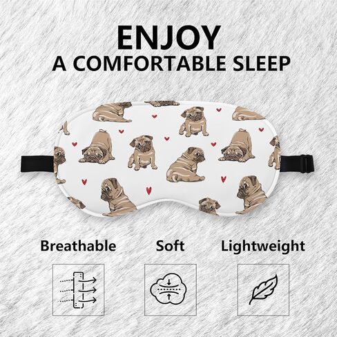 French Bulldog Silk Sleep Masks for Women Men, Dog Lovers Gifts for Women, Dog Blindfold for Sleeping Eye Masks, Funny Travel Sleep Mask Adjustable Sleep Mask Travel Sleep Gifts for Dog Lovers in Kuwait
