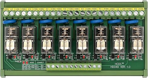تيار متردد/تيار مستمر 12 فولت ملف 8-SPDT وحدة تتابع الطاقة القابلة للتوصيل، 16 أمبير 250 فولت تيار متردد/30 فولت تيار مستمر in Kuwait