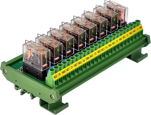 تيار متردد/تيار مستمر 12 فولت ملف 8-SPDT وحدة تتابع الطاقة القابلة للتوصيل، 16 أمبير 250 فولت تيار متردد/30 فولت تيار مستمر in Kuwait