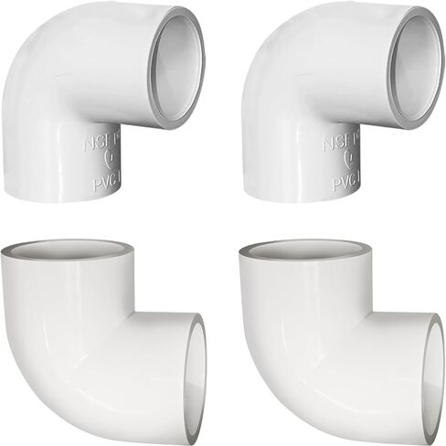 2 "كوع PVC 90 درجة، تركيب أنابيب PVC بزاوية قائمة في اتجاهين، 4 قطع تركيب أنابيب PVC، تجهيزات زاوية PVC لإطار Sch40 PVC DIY وهيكل دعم حديقة أثاث PVC DIY in Saudi Arabia