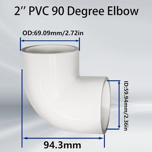 2 "كوع PVC 90 درجة، تركيب أنابيب PVC بزاوية قائمة في اتجاهين، 4 قطع تركيب أنابيب PVC، تجهيزات زاوية PVC لإطار Sch40 PVC DIY وهيكل دعم حديقة أثاث PVC DIY in Saudi Arabia
