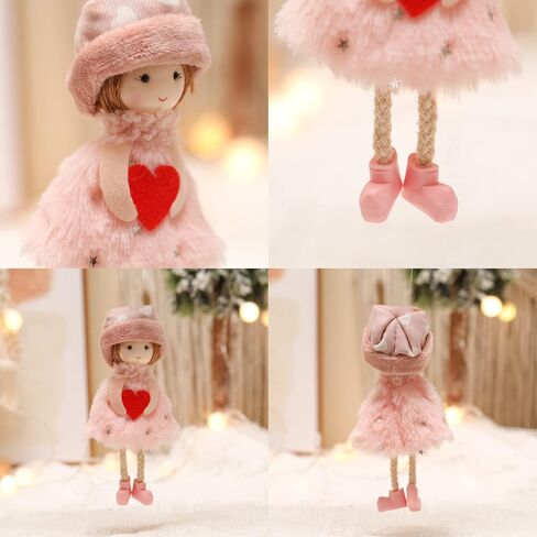 Foraineam 3 قطع عيد الحب معلقة دمية الملاك، شجرة عيد الميلاد باب الجدار شنقا الحلي، أفخم دمية الحرف الجان المعلقات لعيد الميلاد ديكور المنزل الطرف in Kuwait