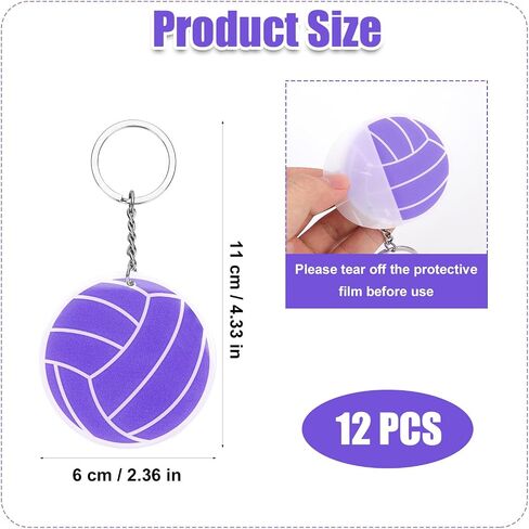 12pcs Volleyball Keychains, Acrylic Volleyball Key Chain Ring Volleyball Gifts Stuff for Team Teen Girls Boys Sports in Saudi Arabia