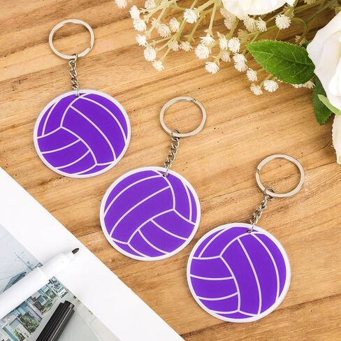 12pcs Volleyball Keychains, Acrylic Volleyball Key Chain Ring Volleyball Gifts Stuff for Team Teen Girls Boys Sports in Saudi Arabia