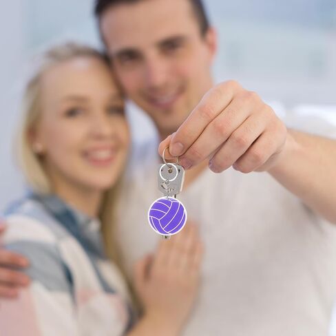 12pcs Volleyball Keychains, Acrylic Volleyball Key Chain Ring Volleyball Gifts Stuff for Team Teen Girls Boys Sports in Saudi Arabia