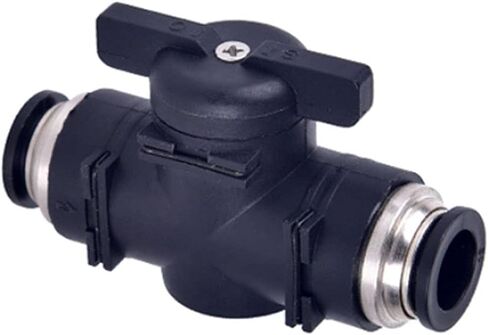 Pysrych Pneumatic 6mm OD Ball Valve Air Flow Control Valve Push to Connect Fitting 1pc in Saudi Arabia