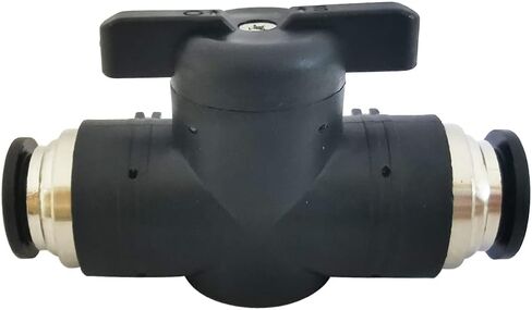 Pysrych Pneumatic 6mm OD Ball Valve Air Flow Control Valve Push to Connect Fitting 1pc in Saudi Arabia