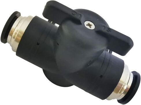 Pysrych Pneumatic 6mm OD Ball Valve Air Flow Control Valve Push to Connect Fitting 1pc in Saudi Arabia