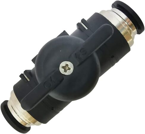 Pysrych Pneumatic 6mm OD Ball Valve Air Flow Control Valve Push to Connect Fitting 1pc in Saudi Arabia