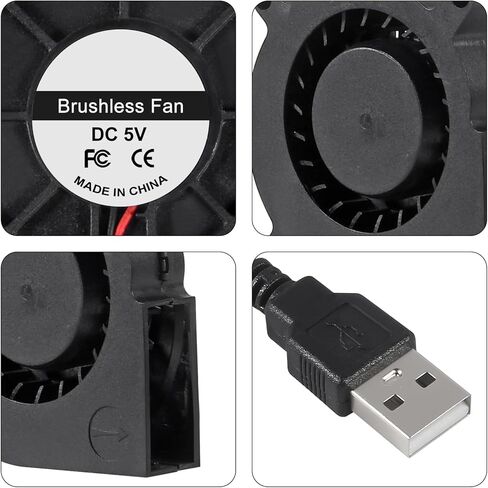 4 عبوات 5 فولت USB منفاخ مروحة 60 مم، 60 مم × 60 مم × 15 مم بدون فرشاة تيار مستمر مروحة تبريد للإلكترونيات ثلاثية الأبعاد لتبريد الطابعة، مشاريع التبريد DIY in Kuwait