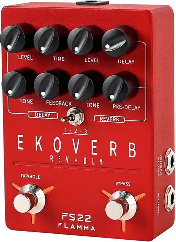FLAMMA Octave Guitar Pedal FS23 Pitch Shifter Pedal with Modulation, Reverb, and Slow-attack for Electric Guitar, True Bypass in Saudi Arabia