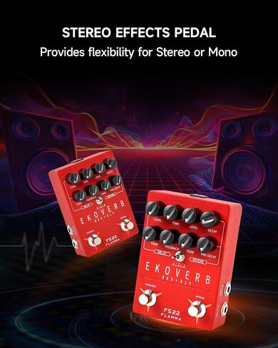 FLAMMA Octave Guitar Pedal FS23 Pitch Shifter Pedal with Modulation, Reverb, and Slow-attack for Electric Guitar, True Bypass in Saudi Arabia